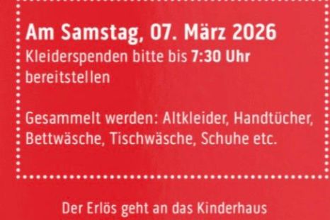 Altkleidersammlung 2026